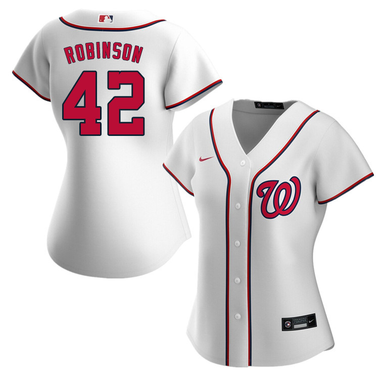 Nike Women #42 Jackie Robinson Washington Nationals Baseball Jerseys Sale-White